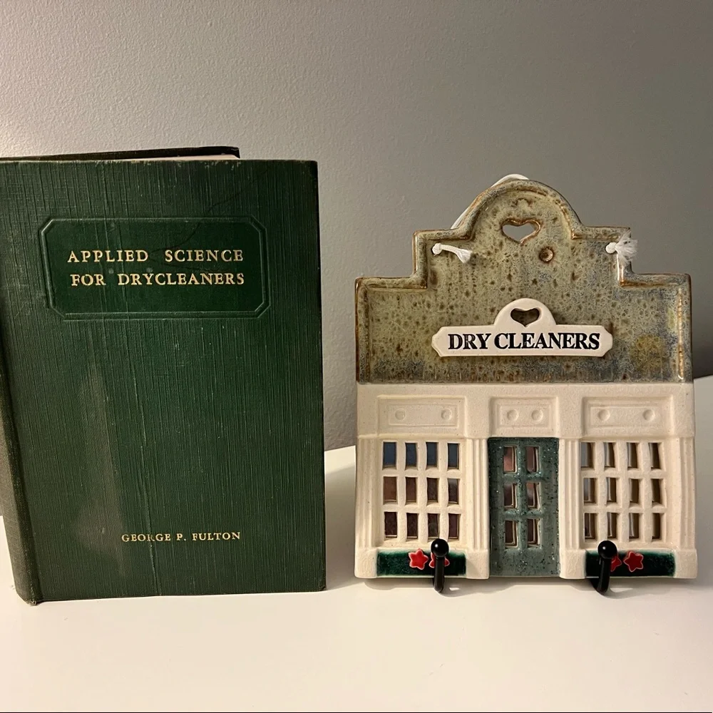 Applied Science for Dry-cleaners book & ceramic dry cleaner wall decor
